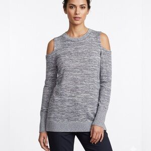 Calvin Klein Performance Cold Shoulder Heather Gray Sweater XL